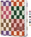 Planner 2026-2027, Academic Year Monthly & Weekly Planner Caledndar, July 2026 - June 2027, Hardcover Large Planning Agenda Book with Tabs for School Office Supplies, 6.3" x 8.5" - Checkered