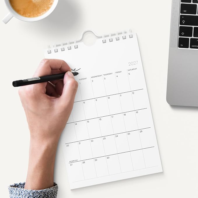 Karto Small Wall Calendar 2026 6x9 in - Cursive | January 2026 to June 2027, Vertical, Boosts Productivity, Easy Monthly Planning