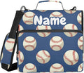 Custom Baseballs Ball on Blue 3 Ring Binder Bag 1.5 inch Personalized Name Binder Organizer 500 Sheet Documents Storage for School Office