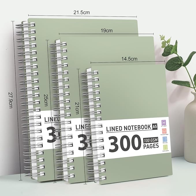 AHGXG Lined Journal Notebook, 300 Pages, B5 (7.48" × 10.15")