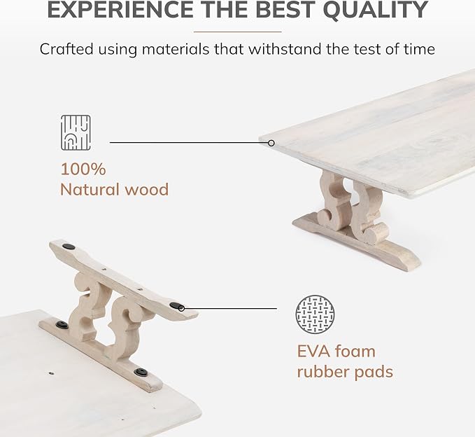 Anji Mountain Monitor Stand - Desktop Organizer & Laptop Riser, Ergonomic Monitor Riser, Space-Saving Monitor Stand for Desk, Durable Construction, Easy Assembly, Ideal for Home & Office