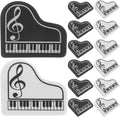 Milisten Piano Shaped Erasers 20 pcs Small for Students Classroom Rewards School Supplies Homework Correction Cute Party Favors 1.77 X 1.49 X 0.78 in