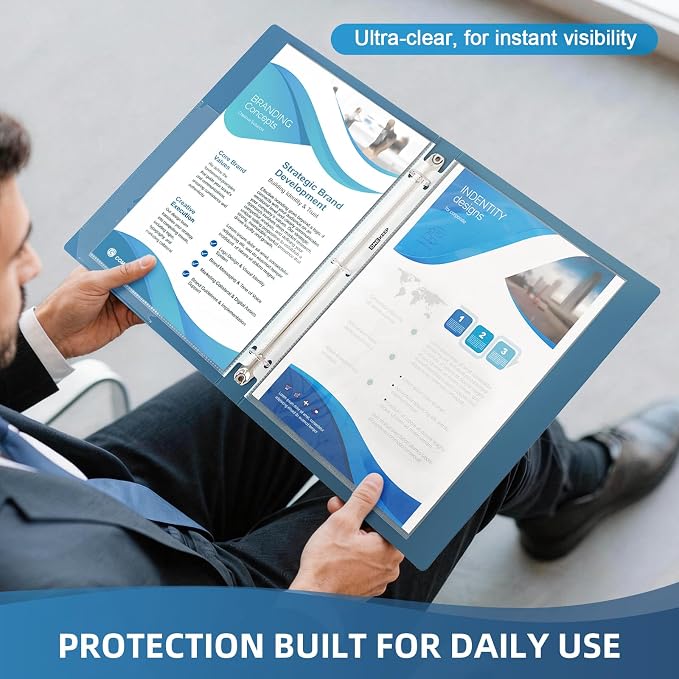 1000 Pack Sheet Protectors, Top Loading Reinforced 3-Hole Page | Protectors for 3-Ring Binders, Fits Standard 8.5" x 11" Letter Size Paper, Perfect for Documents & Photos, Office Supplies