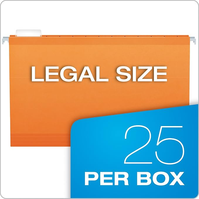Pendaflex Hanging File Folders, Legal Size, Orange (PFX415315ORA) (Pack of 2)