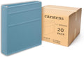 Carstens 1.5-Inch Heavy Duty 3-Ring Binder - Side Opening, Powder Blue, Durable Plastic, No-Gap Rings, Waterproof Cover, No Pockets, Holds 250 Letter Sheets, BPA-Free, Made in USA (2022-3R) Case of 20