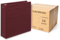 Carstens 3-Inch Heavy Duty 3-Ring Binder - Side Opening, Wine, Durable Plastic, Precision No-Gap Rings, Waterproof Cover, No Pockets, Holds 400 US Letter Sheets, BPA-Free, Made in USA (1743-3R)