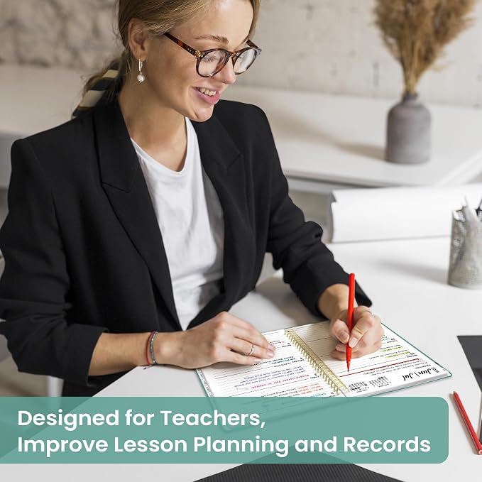 Taja Planner 2026-2027, Jul 2026-Jun 2027 Monthly & Weekly Calendar Planner | 6.3" x 8.5", Hardcover Academic Calendar, Teacher Student Agenda Book with Tabs, School Office Supplies, Depths Whale