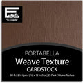 Portabella—12x12 Textured Cardstock | 80lb Textured Brown Scrapbook Paper | Premium Cardstock for Cricut Cutting | 25 Sheets