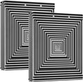 3D Black and White Optical Illusion Binder 1.5 Inch Binder with Clipboard&Pockets, Hardcover Binders 3 Ring, Heavy Duty Large File Folder for Office School Supplies - Holds 200 Sheets-2 Pack