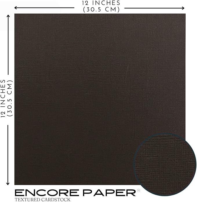 Brownie—12x12 Textured Cardstock | 80lb Textured Paper | Premium Cardstock for Cricut Cutting | 25 Sheets