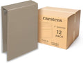 Carstens 3-Inch Heavy Duty 3-Ring Binder - Top Opening, Sand, Durable Plastic, No-Gap Rings, Waterproof Cover, No Pockets, Holds 400 US Letter Sheets, BPA-Free, Made in USA (1783-3R), Case of 12