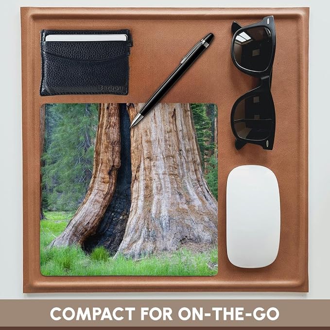 3D Rose "Ca Sequoia Np Big Trees Trail Giant SequoiasUs05 Jwi0143Jamie and Judy Wild" Matte Finish Mouse Pad - 8 x 8" - mp_88500_1