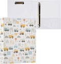 Fire Fighting Truck Round Ring Binders 1.5 Inch Cars Doodle Pattern 3 Ring Clipboard Binder for Office School Work Supplies File Folder Document 200 Sheet Capacity Easy Open