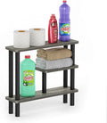 Furinno Turn-N-Tube Slim Space Saving Storage Rack, French Oak Grey/Black | Narrow Storage Rack, Space Saving Shelf, for Bathroom, Living Room, Entryway