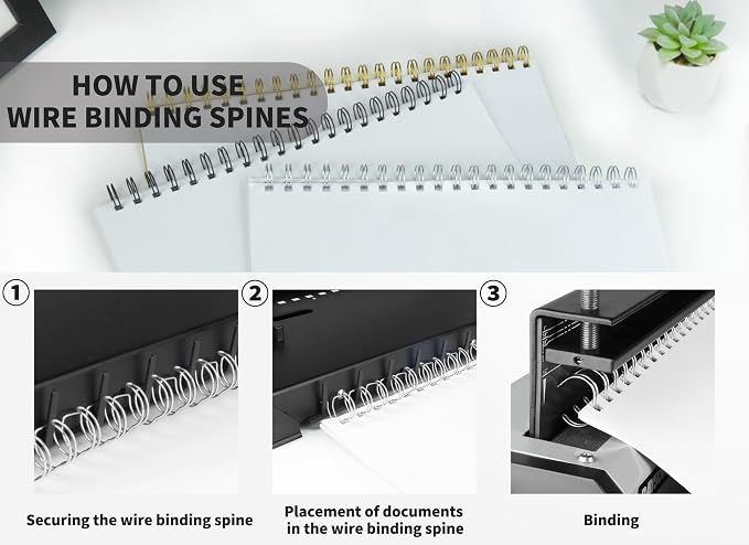 RAYSON Binding Wire 2:1 Pitch 21 Loop, 5/8 Inch, Silver, 145 Sheet, 50 Pack | 2:1 Pitch Wire Binding Spines | Double Loop Wire Design | 145 Sheet Binding | Letter Size | Silver 50 Pack