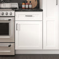 Furinno Shaker Drawer Base Kitchen Cabinet with 1-Door, White | 24 D x 21 W x 34.5 H, Adjustable Hinges, Soft-Close Shaker-Style Door, Ready to Assemble, Plywood, for Pantry, Dining Room