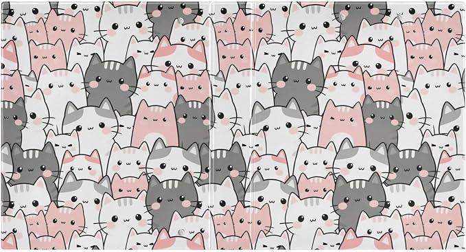 3 Ring Binder Cute Cats Kittens 1.5" Round Ring Binders View Binder with 200 Sheet for Kids School Supplies Women Men Office, 1 Pack