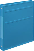 Carstens 1-Inch Heavy Duty 3-Ring Binder - Side Opening, Pool Blue, Durable Plastic, Precision No-Gap Rings, Waterproof Cover, No Pockets, Holds 125 US Letter Sheets, BPA-Free, Made in USA (8714-3R)
