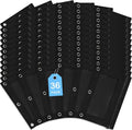 36 Pack Black Pencil Pouch for 3 Ring Binder School Supplies | Pencil Pouch Bulk For School and Office Supplies with Clear Window With Smooth Zipper Bulk