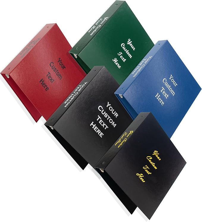 Personalized Custom Binder with Custom Tabs – 3-Ring Portfolio, 4/5/6 Cut Tab Options, Durable Organizer for Office, School, or Home