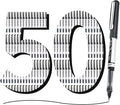 EYEYE 50 Pack 0.7mm Black Rollerball Pens, Medium Point Roller Ball Pen Quick Dry, Liquid Ink Pens Fine Point Smooth Writing Pen for Journaling, Note Taking, Office and School Supplies