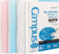 Kokuyo Campus Smart Ring Binders 3 Pack, B5 Notebook Binder +100 Sheet 6mm Dot Ruled Refiller Paper, 25 Sheet Capacity, 26 Rings, Light Color, Perfect for Work, Study & Journal