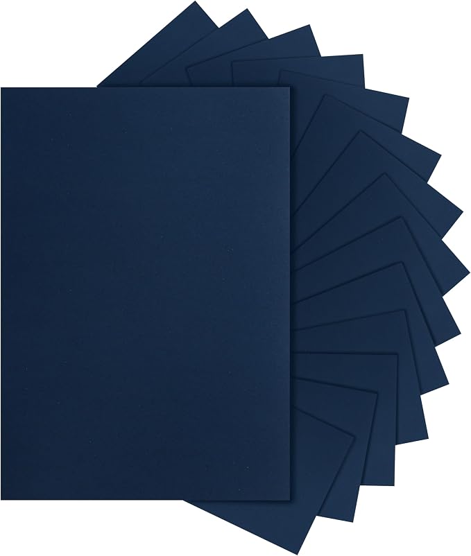 Silunkia 120 Sheets Navy Blue Cardstock 8.5 x 11 Craft Paper 92lb | Dark Blue Card stock Printer Paper for DIY Cards, Greeting Cards, Anniversary, Wedding Invitations, Menus, Graduations