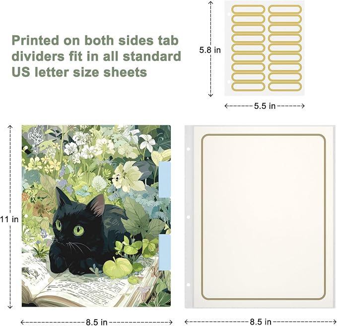 Rouidr 3 Ring Binder with clipboard, 1 inch 8.5 x 11 in Letter Size View Binders Organizer with Dividers Tabs & Clear Sleeves, School Supplies, Office Supplies