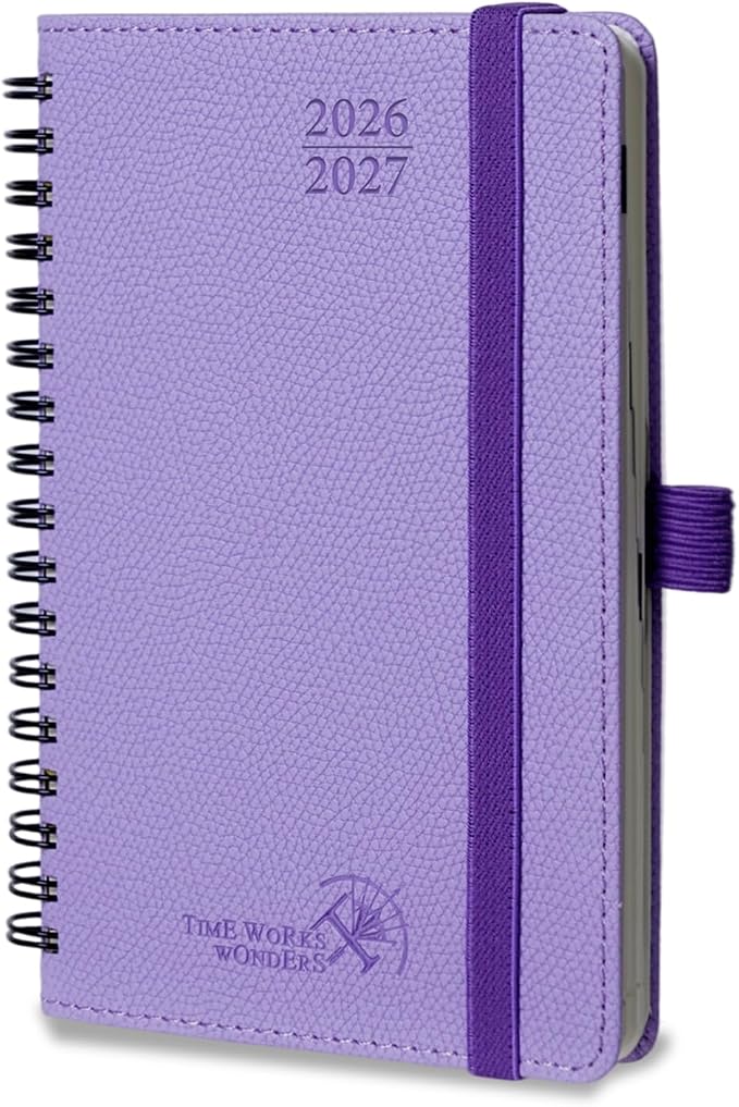POPRUN 2026-2027 Small Weekly Planner, 4" x 6.25" Pocket Calendar for Purse