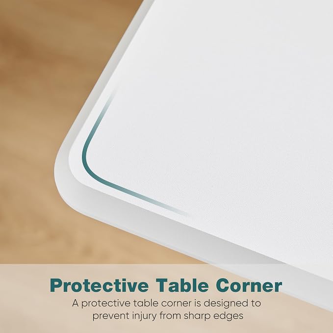 DUMOS Mobile Rolling Desk with Wheels Adjustable Height | Small Standing Desks Portable Laptop PC Table, Computer Workstation for Home Office Small Space, White