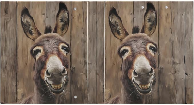 Happy Donkey 3 Ring Binders 1.5 Inch Clear View Three Ring Binders Versatile Binder for Work School Office Supply 1 Pack