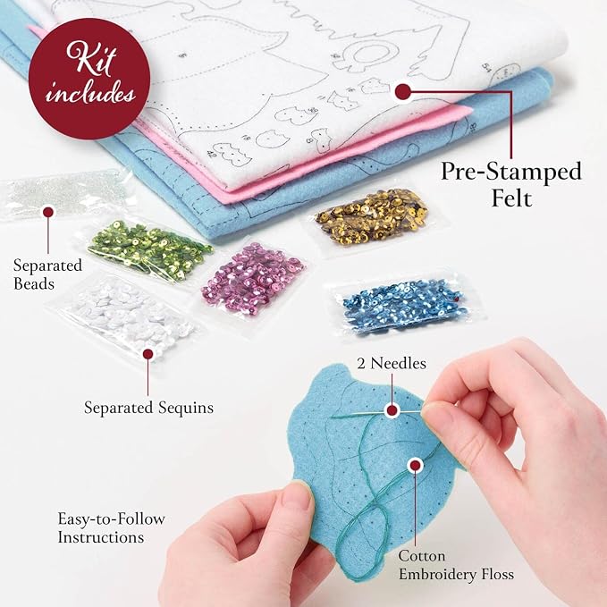 Bucilla Felt Applique Wreath Making Kit, Butterfly Bliss, Perfect for DIY Arts and Crafts, 89636E