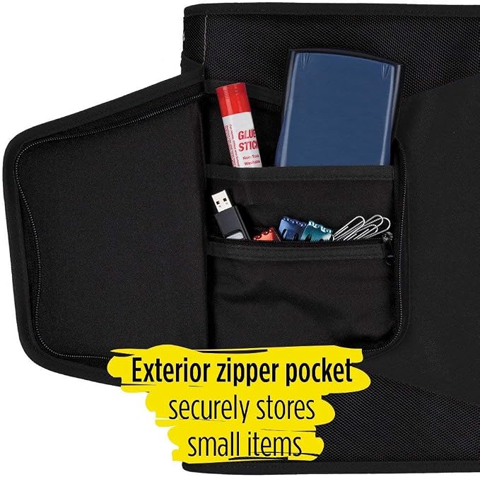Five Star 1-1/2 Inch Zipper Binder, 3 Ring Binder, 3-Pocket Expanding File, Durable, Color Selected For You (28012)