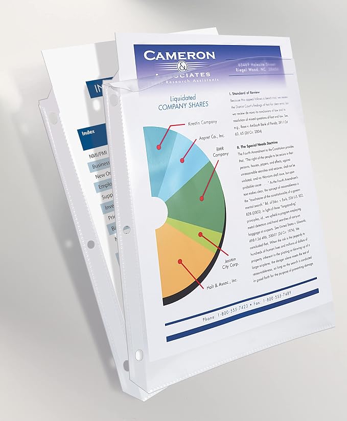 Avery Diamond Clear Heavyweight Sheet Protectors, Easy Load, 100 Document Protectors (74100)