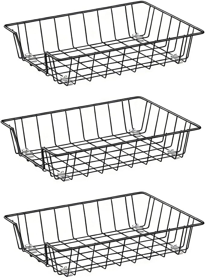 A4 Letter Magazine Desk File Storage Tray Organizer Bin (3 Pack)