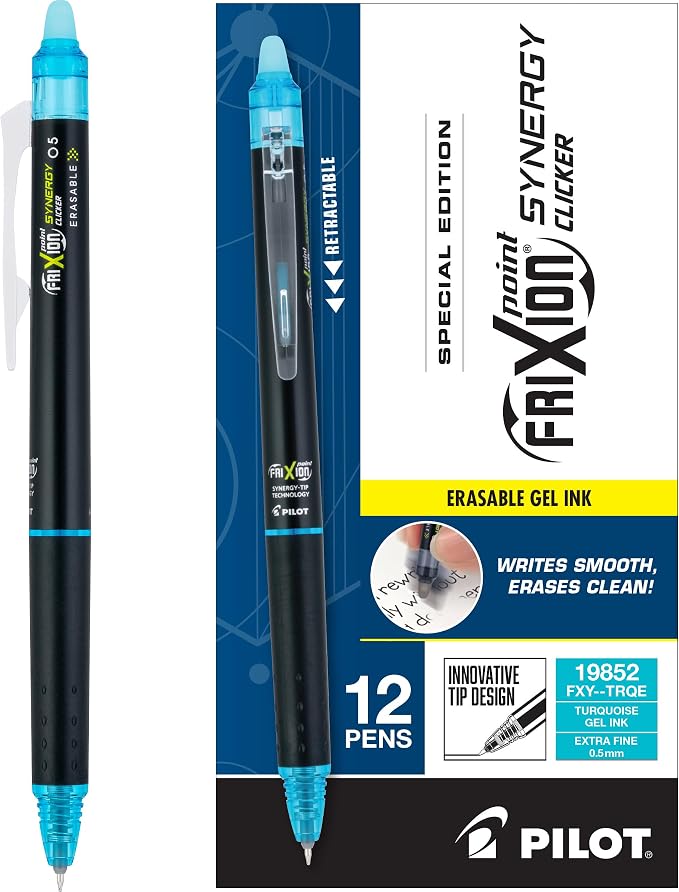 Pilot Pens, Extra Fine Point 0.5 mm, Pack of 12, Turquoise Ink
