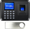 Time Clocks for Employees Small Business, Fingerprint Time Clock | Attendance Machine with PIN Code Biometric Punch Clock for Office, No WiFi Needed, 0 Monthly Fees, Clock in and Out System