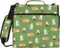 Cat Print Zipper Binder File Organizer Bag 3 D-Ring | with Shoulder Strap, Holds 500 Sheets & 14in Laptop, 3 Ring Binder for Office Supplies