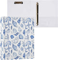 Navy Seashells 3 Ring Binder 1.5 Inch 1 Pack with 200 Sheet for Kids School Supplies Women Men Office