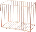 Foldable Rose Gold Hanging File Folder Organizer for Letter Size Files