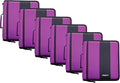 Case-it School Zipper Binder | 2" O-Rings | 350-Sheet | D-251 Deep Purple | Classic, Multiple Storage Pockets, Shoulder Strap, School & Office Organizer, 6-Pack