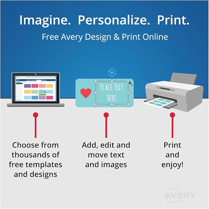 Avery Mini-Sheets File Folder Labels, Permanent Adhesive, Matte White, 2/3" x 3-7/16", 300 Labels (2181) (Pack of 2)