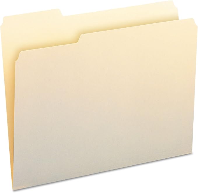 Smead File Folder, 1/3-Cut Tab, Left Position, Letter Size, Manila, 100 per Box (10331)