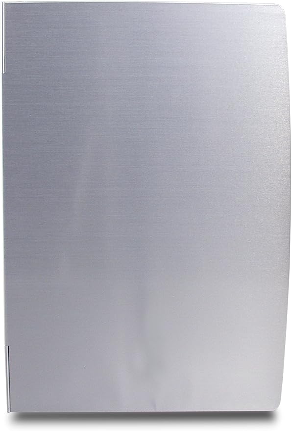 Saunders Aluminum Ring Binder, 1.5 Inch, Wrap-Around, Letter, Silver | Holds 150-200 Sheets, 60% Recycled-Content Aluminum, Oversized 8.5x12 Hardcover, Pocket-Free, Heavy-Duty Hinges, Made in USA