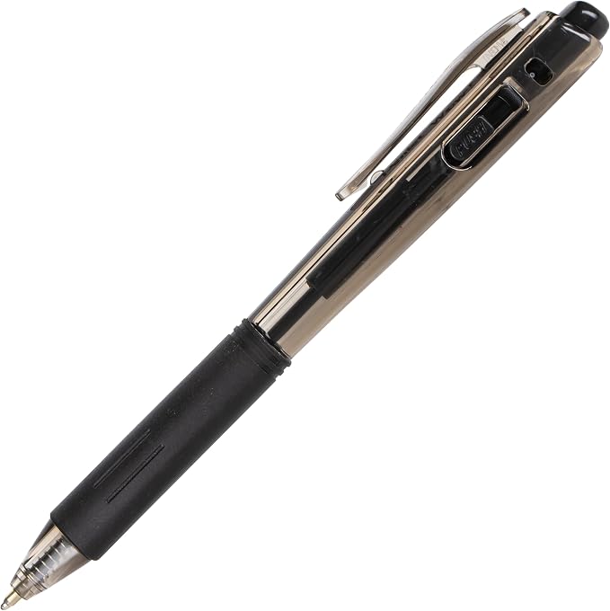 Pentel WOW! Ballpoint Pen, (1.0mm) Medium Line, Black Ink, Pack of 180, Canister (BK440PC60A)