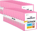 Enday 1.5 Inch Binder (24 Pack - Pink) 3 Ring Binder 1.5 inch with Clear View Cover and 2 Inside Pocket - for Letter Size 8.5 x 11'' Paper, Ideal for School Supplies, Office, and Home