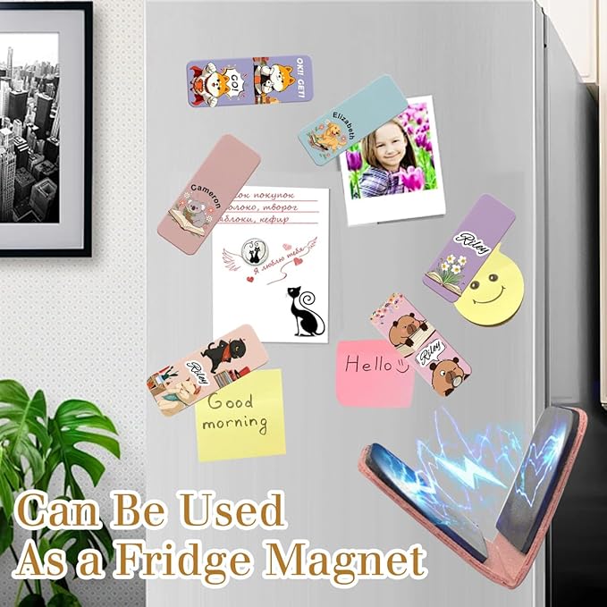 Magnetic Bookmark Clip Personalized for Readers, Custom Leather Bookmark Birth Flower with Name,Gifts for Book Lover, Teachers, Student, Women and Firends