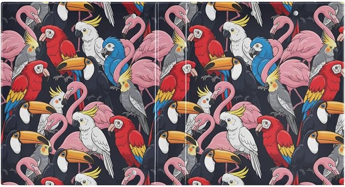 3 Ring Binder 1.5 in Recipe Binders Jungle Bird | Decorative Client Records with Clip 3 Clear Interior Pockets for 200 Sheets Letter-Size(11" x 8.5") Paper PVC Cover Folder