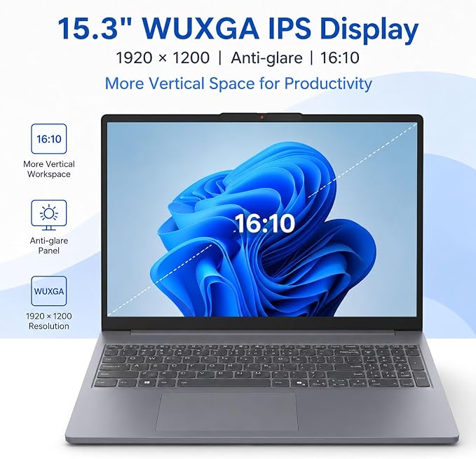 Lenovo New 15.3" WUXGA Business Laptop, Intel Core i7-13620H (Beats i7-1355U), 16GB DDR5 RAM, 1TB SSD, Intel UHD Graphics, Wi-Fi 6, Windows 11 Pro, Computer for Work, Study & Productivity