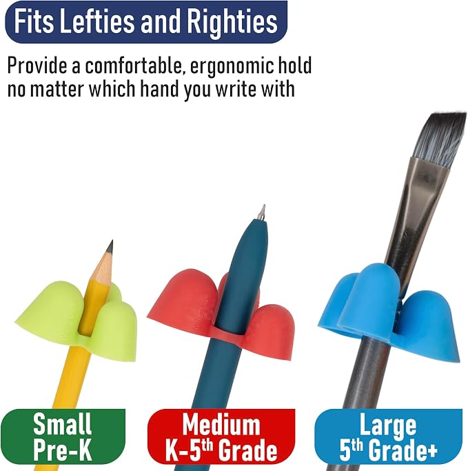 The Classics Writing Claw Pencil Grip Medium 12 Pack – Ergonomic Aid for Kids, Pre-K, Special Needs, Fits Pencils, Pens, Utensils, Right or Left Hand, Easy Grip Trainer, Occupational Therapy
